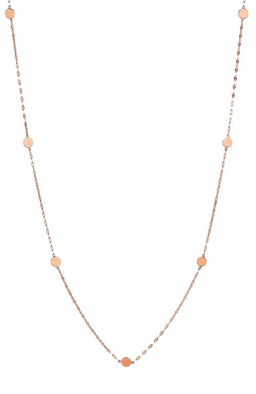 Lana Jewelry 'Ombré' Disc Station Necklace in Rose Gold