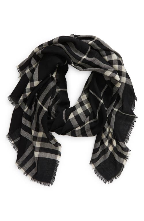 Burberry Giant Check Wool Scarf In Black/calico Ip Chk