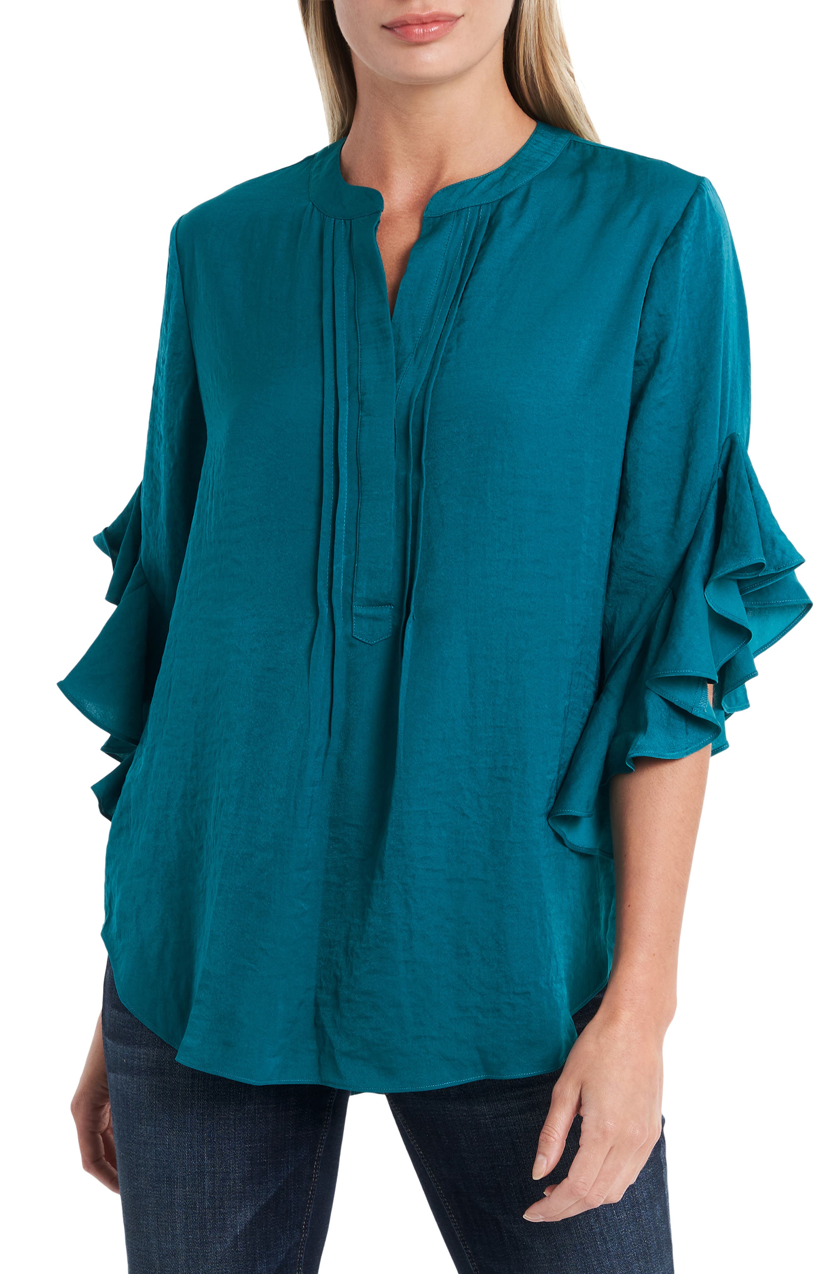 vince camuto ruffle blouse