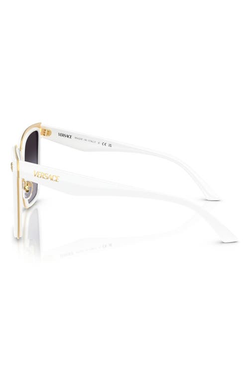 Versace 58mm Butterfly Sunglasses In White