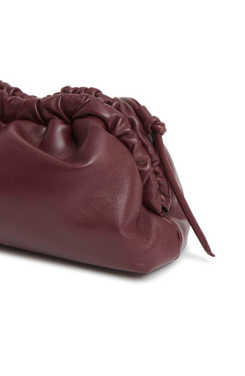 Shop Mansur Gavriel Mini Cloud Leather Clutch In Pomegranate