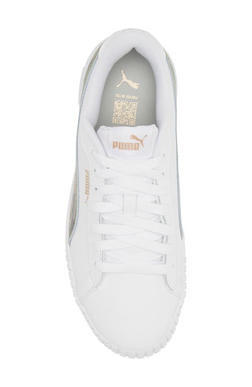 Puma Crew 2.0 Camo Sneaker In  White-covert Green