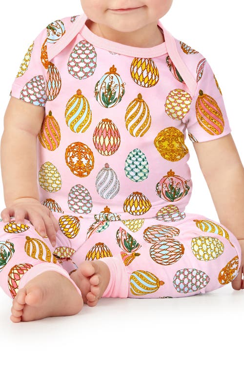 BedHead Pajamas Boo Boo Fitted Two-Piece Organic Cotton Jersey Pajamas in Egg Hunt