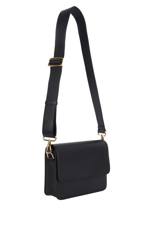 Shop Hyer Goods Upcycled Leather Convertible Crossbody Satchel In Black