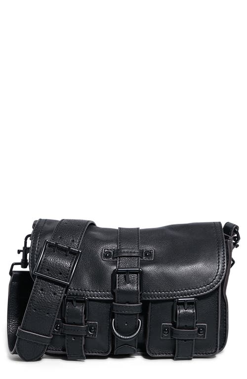 Saddle Up Leather Crossbody Bag in Black