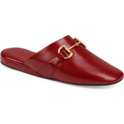 Gucci Pericle Square Toe Mule, Red