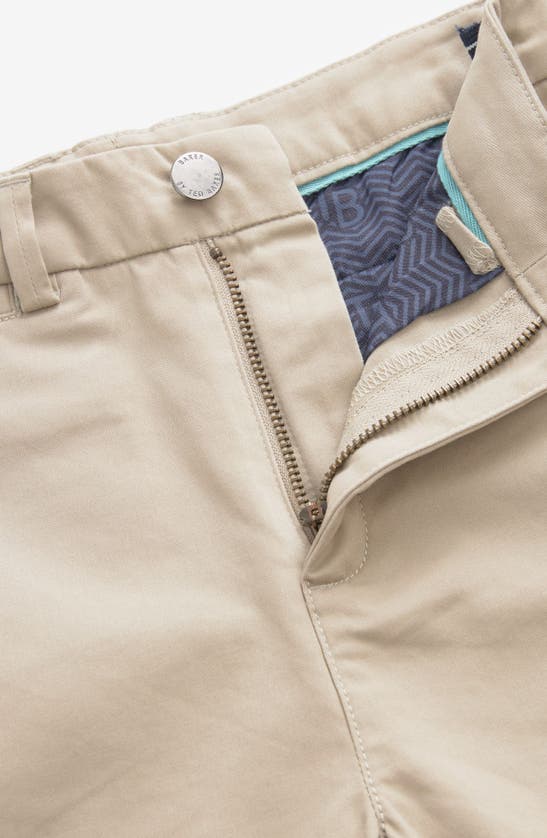 Baker By Ted Baker Kids' Stretch Cotton Chino Shorts In Natural