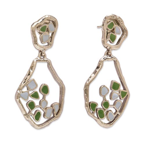 Dhwani Bhansal Terra Drop Earrings In Gold Plated