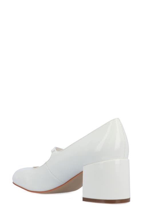 Journee Collection Okenna Mary Jane Pump In White