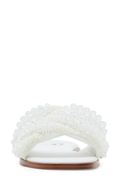 STEVE MADDEN STEVE MADDEN ECSTATIC IMITATION PEARL SLIDE SANDAL