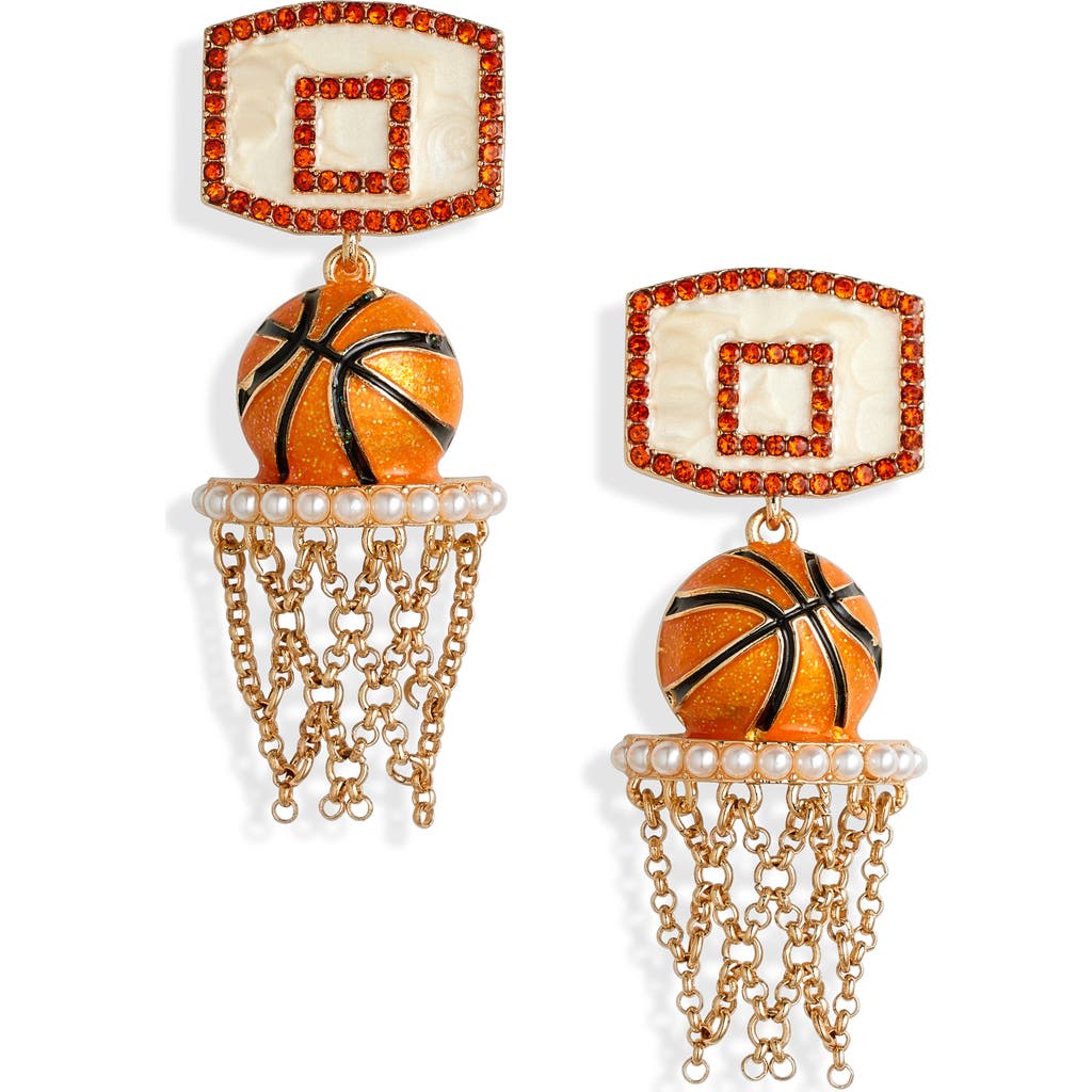 Baublebar Basketball Hoop Earrings In Orange Multi