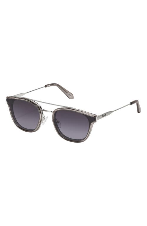 Shop Quay Getaway 44mm Gradient Square Sunglasses In Grey/smoke