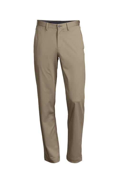 Shop Lands' End Traditional Fit Flex Performance Golf Pants In Khaki