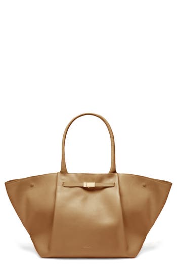 Demellier New York Leather Tote In Brown