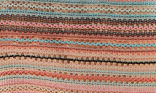 Nina Leonard Sleeveless Knit Maxi Dress In Coral Multi