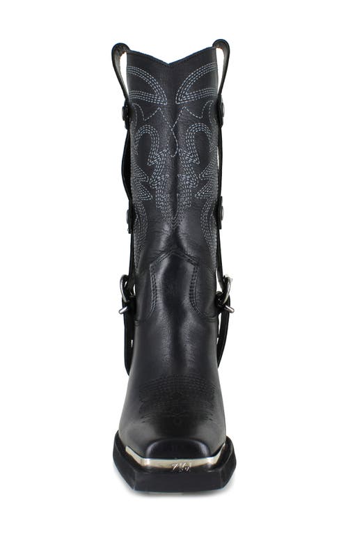 Zigi Amaranta Cowboy Boot In Black Leather