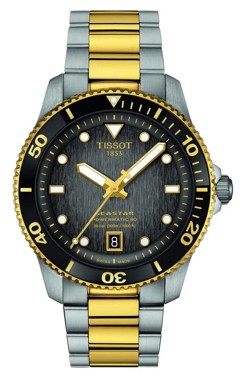 Tissot Tisso Seastar 1000 Powermatic 80 Bracelet Watch, 40mm In Yellow
