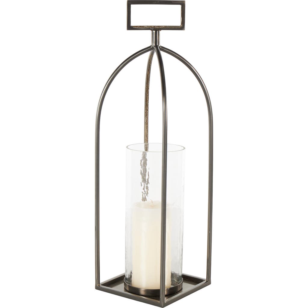 Vivian Lune Home Metal Candle Lantern In Silver