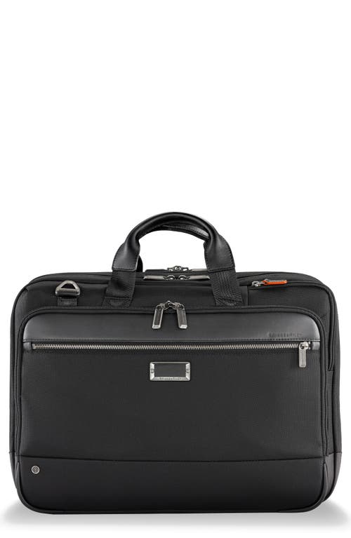 @work Large Expandable Ballistic Nylon Laptop Briefcase with RFID Pocket in Black