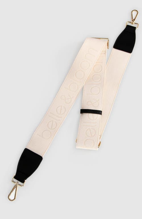 Belle & Bloom Classic Weft Shoulder Strap - Cream/black In Cream/black