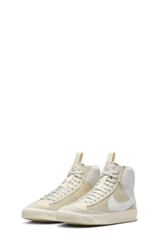 Nike Kids' Blazer Mid '77 Se Sneaker In White/ Phantom/ Cream/ White