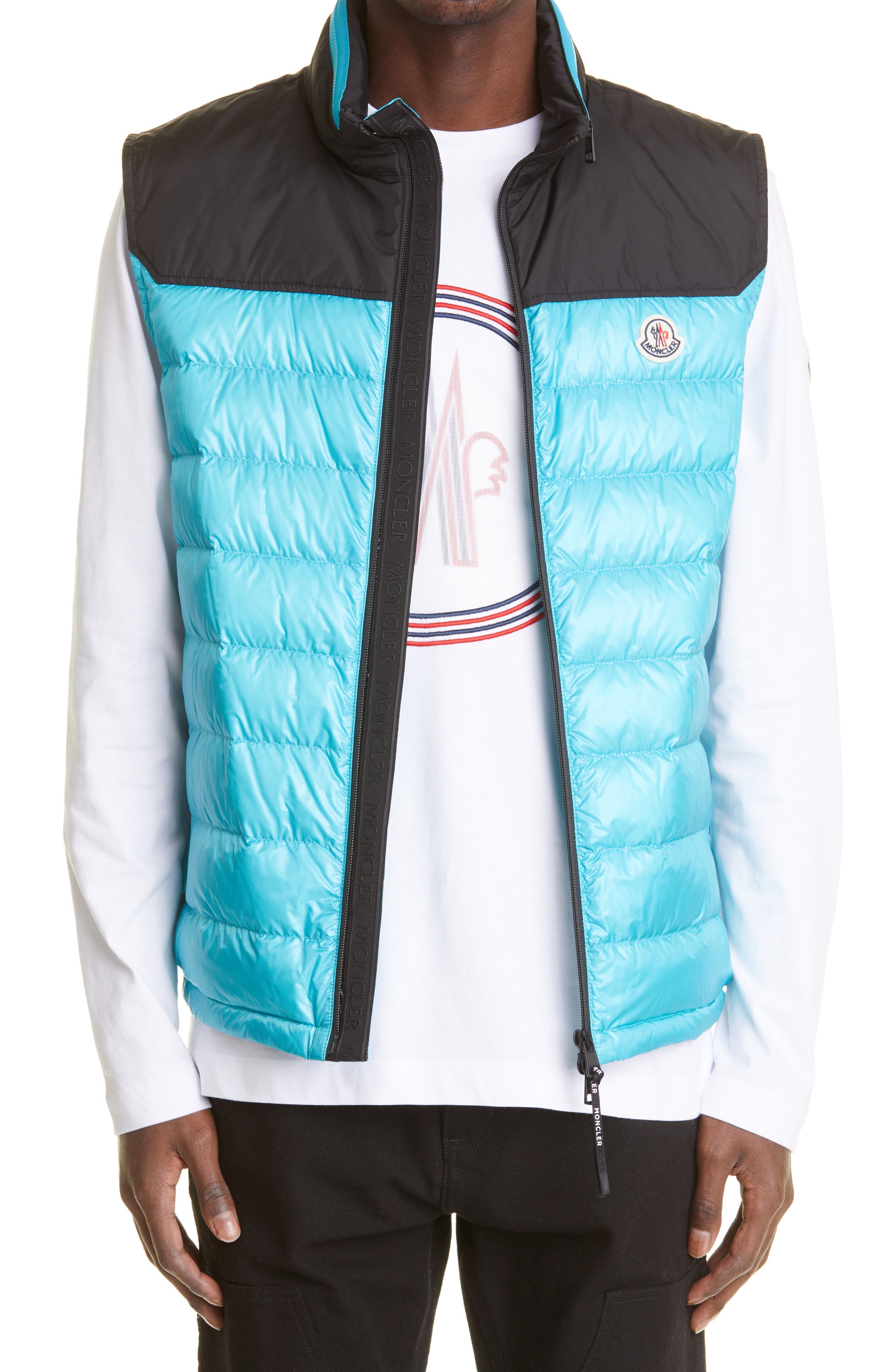 teal puffer vest