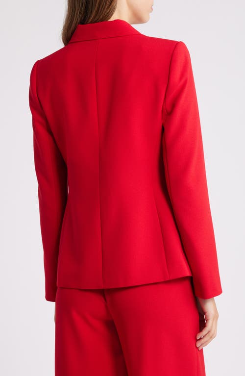 Shop Tahari Asl One Button Blazer In Lipstick