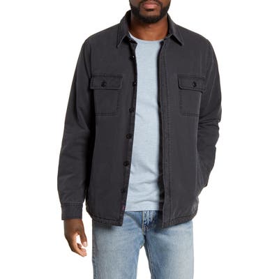 Faherty Blanket Lined Shirt Jacket, Black