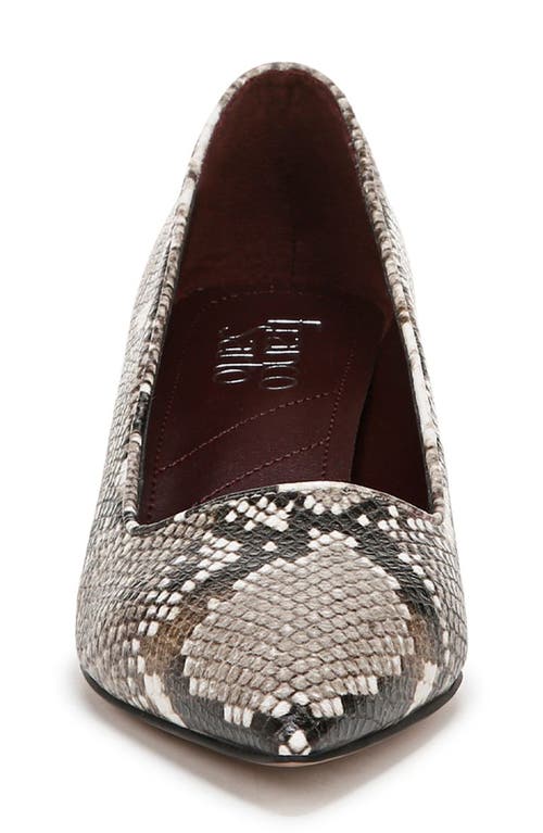 Franco Sarto Kim Snakeskin Embossed Kitten Heel Pump In Grey