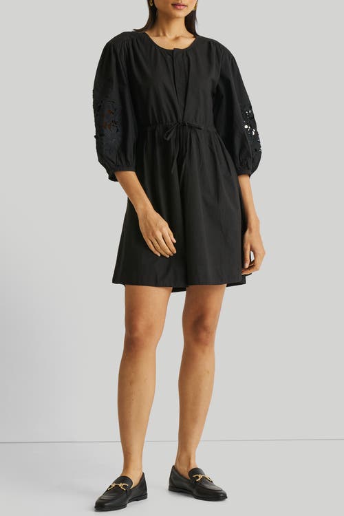 Shop Reistor Shirt Dress With Balloon Sleeves In Black