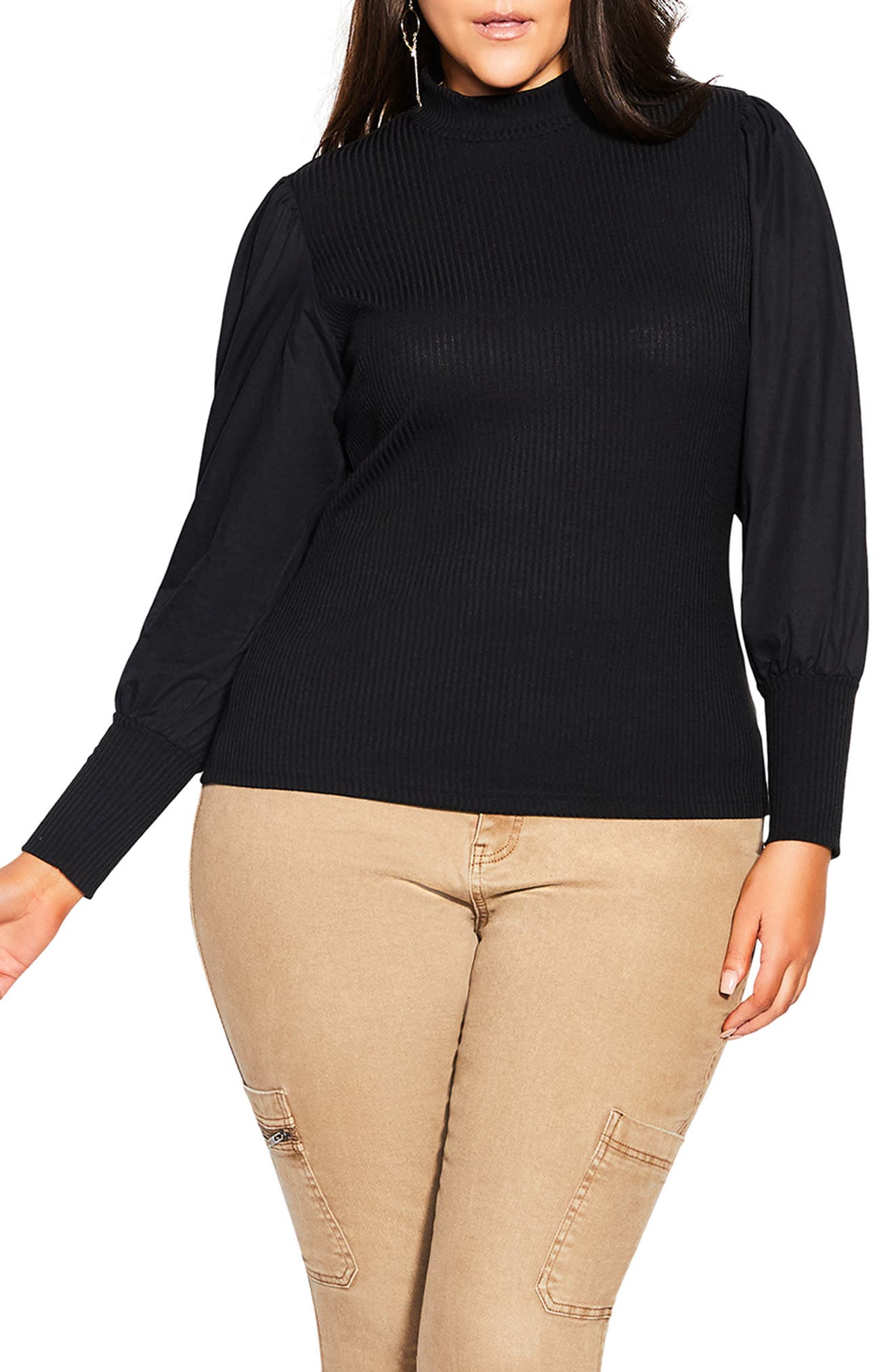 mock turtleneck plus size