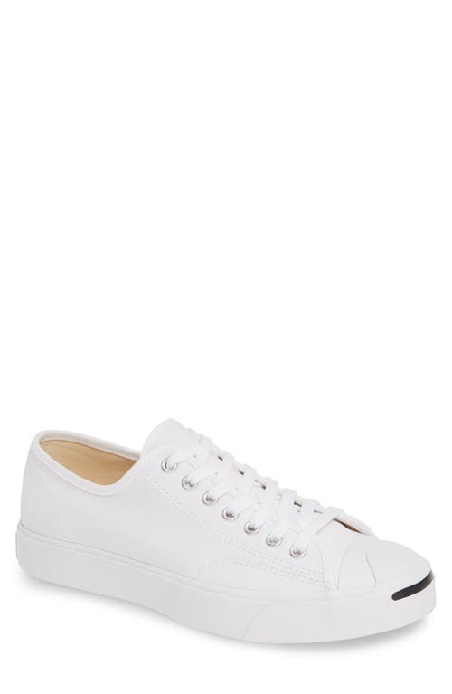 Converse Jack Purcell Low Top Sneaker In White/white/black