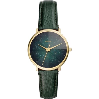 Fossil Prismatic Galaxy Leather Strap Watch, 3m
