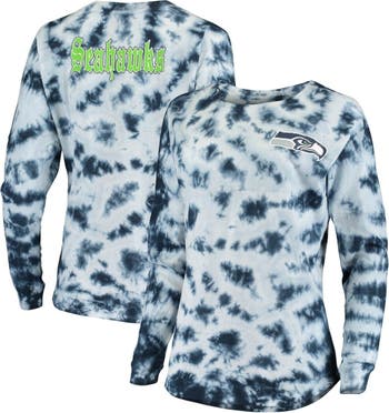 Women's New Era White/College Navy Seattle Seahawks Plus Size Athletic  Varsity Lace-Up V-Neck Long Sleeve T-Shirt