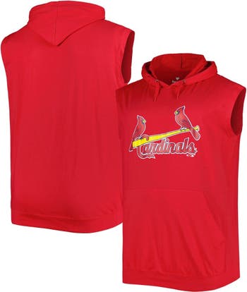 Profile Men's Red St. Louis Cardinals Jersey Pullover Muscle Hoodie