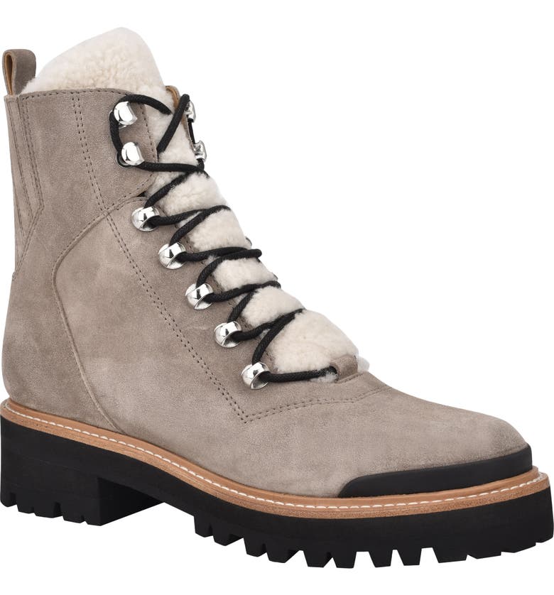 Marc Fisher LTD Izzie Genuine Shearling Lace-Up Boot (Women) | Nordstrom