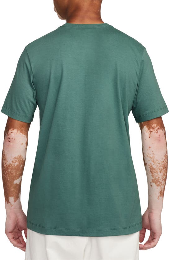Shop Nike Icon Swoosh Cotton Graphic T-shirt In Bicoastal