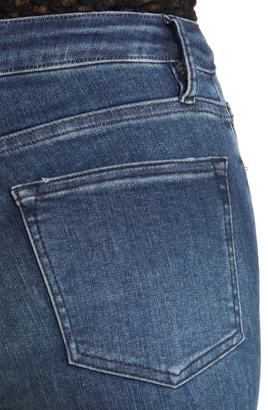 Shop Frame Le Crop Mini Bootcut Release Hem Jeans In Moonstone
