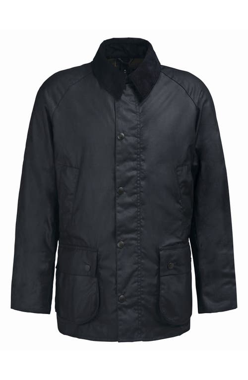 Shop Barbour Ashby Waxed Cotton Jacket In Black Classic