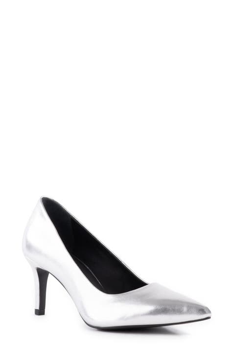 silver metallic heels | Nordstrom