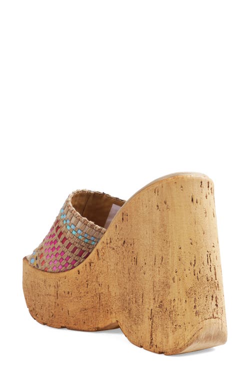 Candies Candie's Nelya Platform Wedge Sandal In Natural Raffia