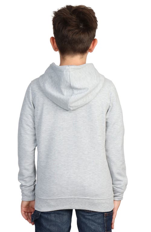 Tailorbyrd Kids' Sueded Fleece Hoodie In Light Grey Heather