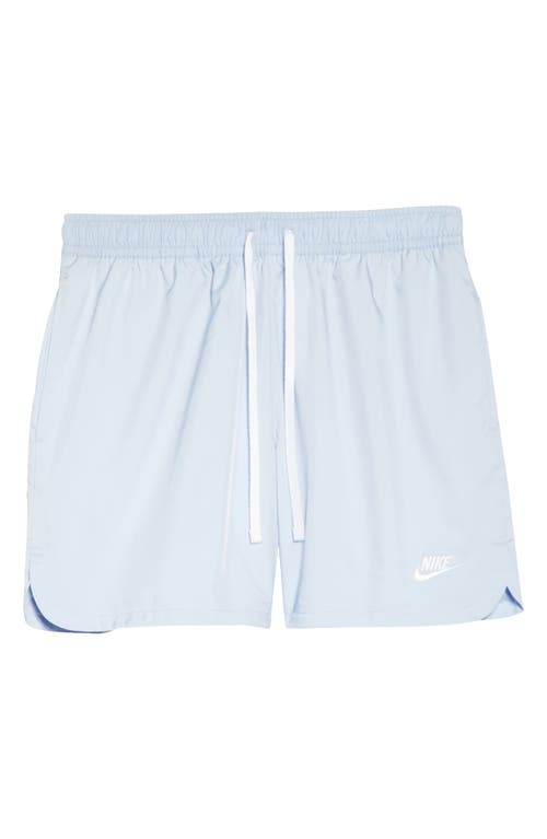 Shop Nike Woven Lined Flow Shorts In Light Marine/white