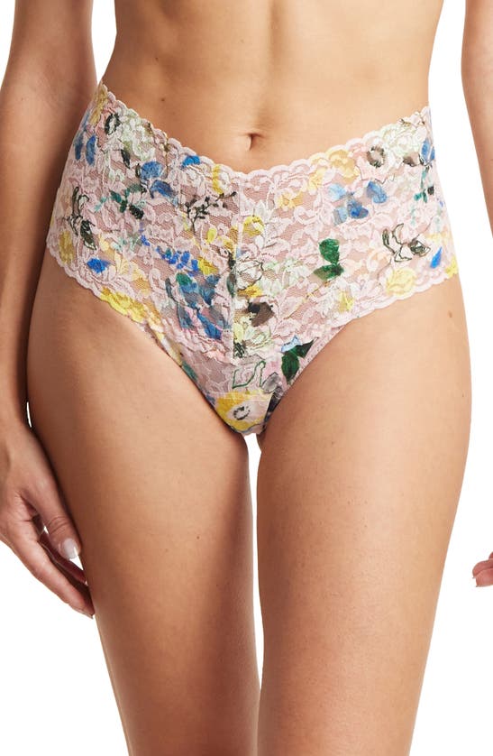 Shop Hanky Panky Print High Waist Retro Thong In Cannes You Believe It