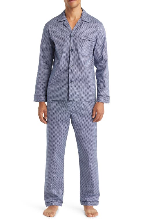 Majestic International Stretch Cotton Pajamas in Navy/Blue
