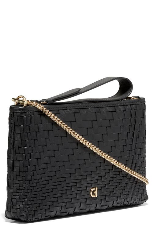 Shop Cole Haan Essential Pouch Crossbody Bag In Black/woven