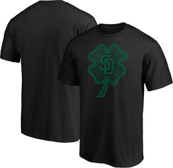 FANATICS Men's Fanatics Branded Black San Diego Padres St. Patrick's Day  Celtic Charm T-Shirt