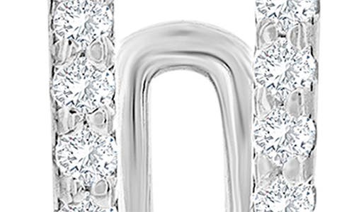 Shop Simona Cubic Zirconia Double Hoop Earrings In Silver