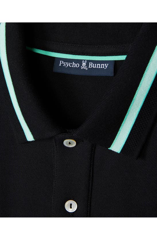 Shop Psycho Bunny Irving Tipped Piqué Polo In Black