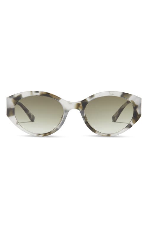 Diff Linnea 55mm Oval Sunglasses In Kombu/olive Gradient